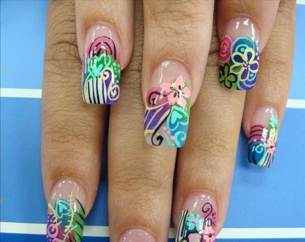 Nail--art--AirBrush-Fantasy-Flowers-nail-art-designs-pictures-and ...