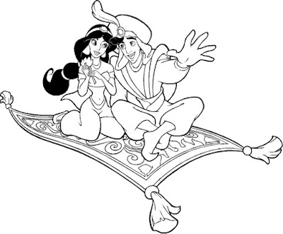 Desenhos para colorir da Jasmine – Imagens para Imprimir