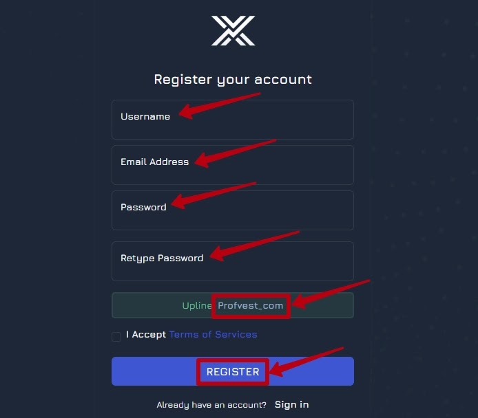 Регистрация в Freex 2