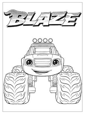 mewarnai gambar blaze and the monster machines blaze