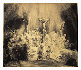 Christ Crusified between Two Malefactors by Rembrandt Harmenszoon van Rijn - Religious Art Prints from Hermitage Museum