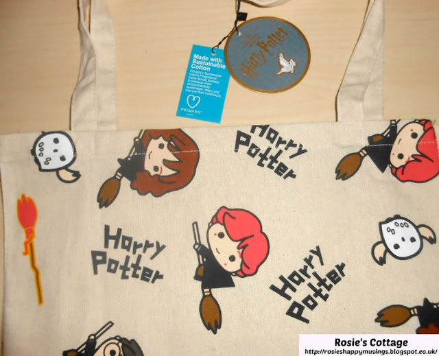 Smiles with a mini Harry Potter haul: The Potter themed haul includes this adorable sustainably sourced cotton tote bag.