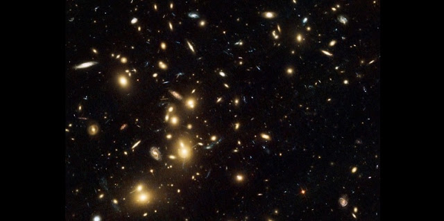 Galaxy cluster Abell 2744, imaged with the Hubble Space Telescope. The cluster lies in the constellation of Sculptor and contains several hundred galaxies. Credit: NASA, ESA, and R. Dupke (Eureka Scientific, Inc.), et al.