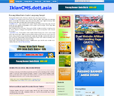 Script Iklan CMS, Content Management Sistem