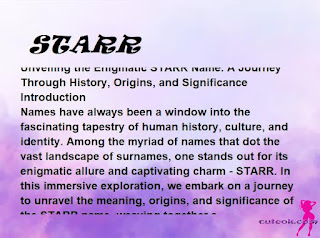 meaning of the name "STARR"