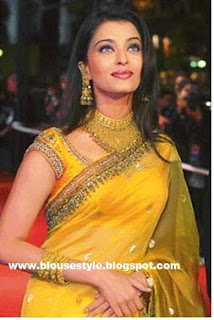 yellow color netted saree