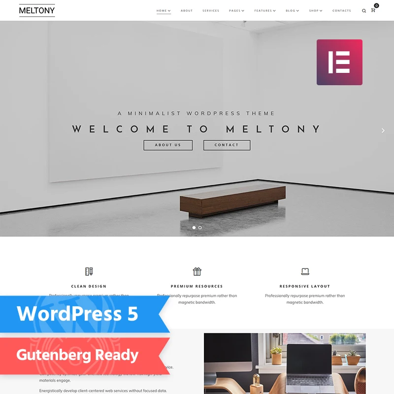 Meltony - Minimal Multipurpose Elementor WordPress Theme 