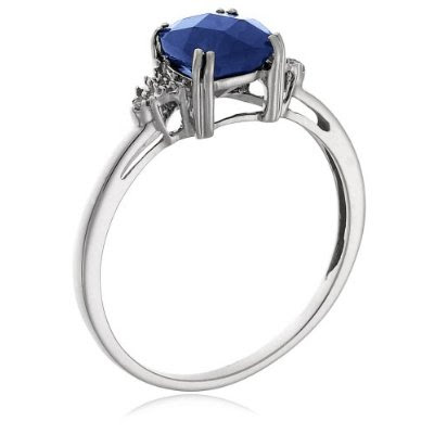 september birthstone sapphire diamond ring