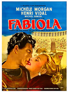 FABIOLA. Cartel. Dinamarca. Arte: Kurt Wenzel. FABIOLA. Fabiola. 1949. Italia, Francia. Dirección: Alessandro Blasetti. Reparto: Michèle Morgan, Henri Vidal, Michel Simon, Gino Cervi, Louis Salou, Elisa Cegani, Massimo Girotti, Sergio Tofano, Rina Morelli, Paolo Stoppa, Carlo Ninchi, Gabriele Ferzetti, Franco Interlenghi.