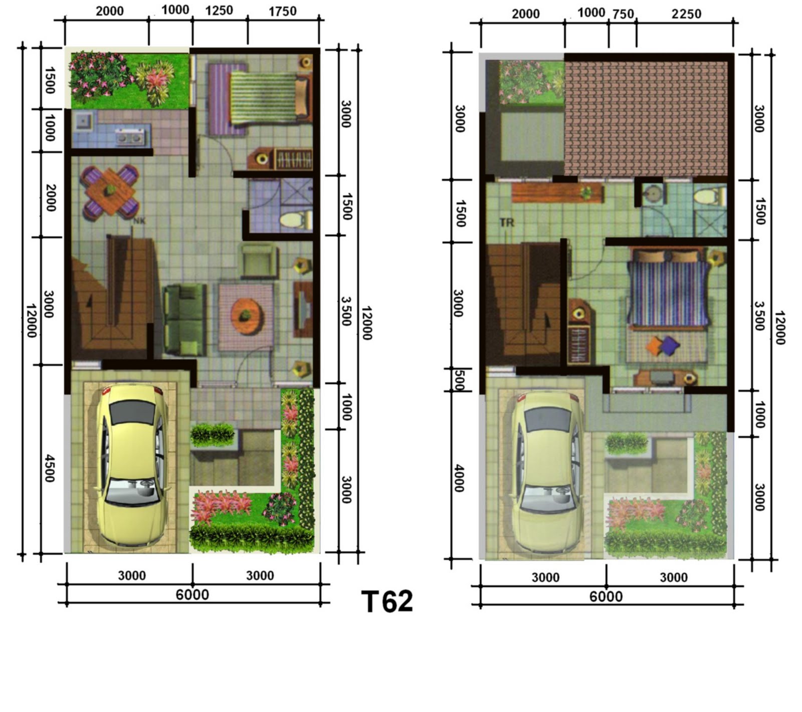 Denah Rumah Ukuran 7 X 12 Top Rumah