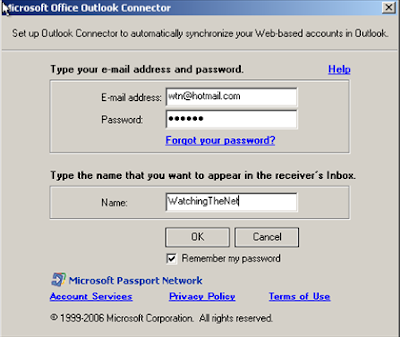 Connect To Windows Live Hotmail Using Office Outlook Connector