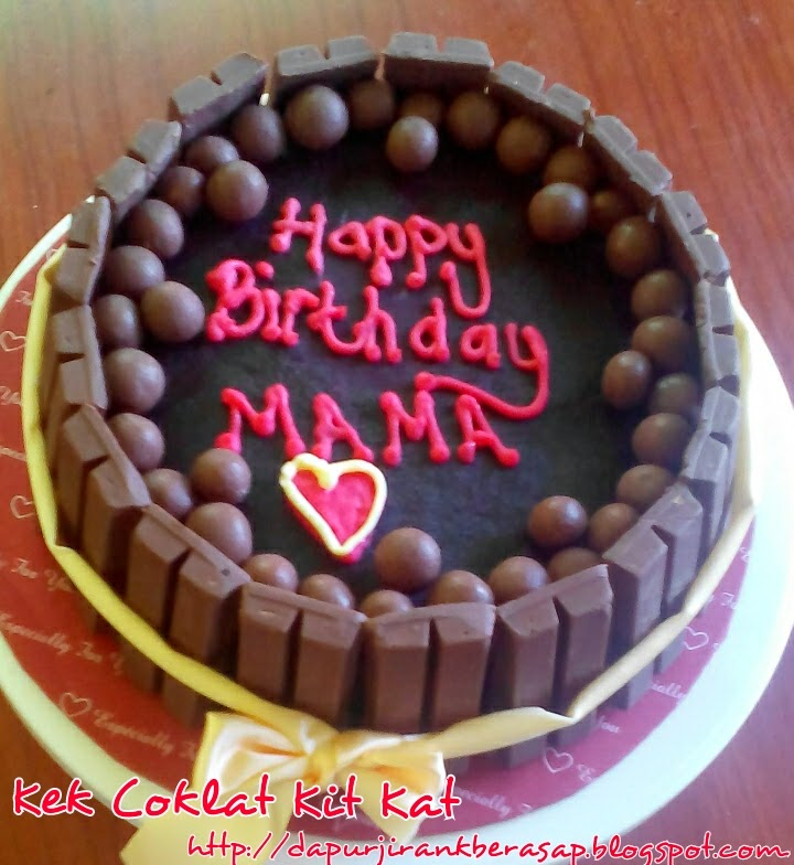 Sweet red cherry: ORDER KEK BIRTHDAY: KEK COKLAT KIT KAT