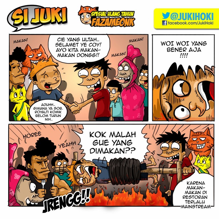 Gambar Lucu, cerita lucu, Komik si JukiGoresan Hati