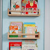 Repurposing spice racks into children's bookshelves