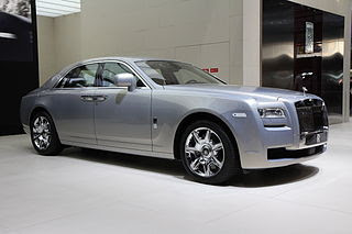 Une Rolls Royce Ghost au salon de l'automobile de Paris en 2010