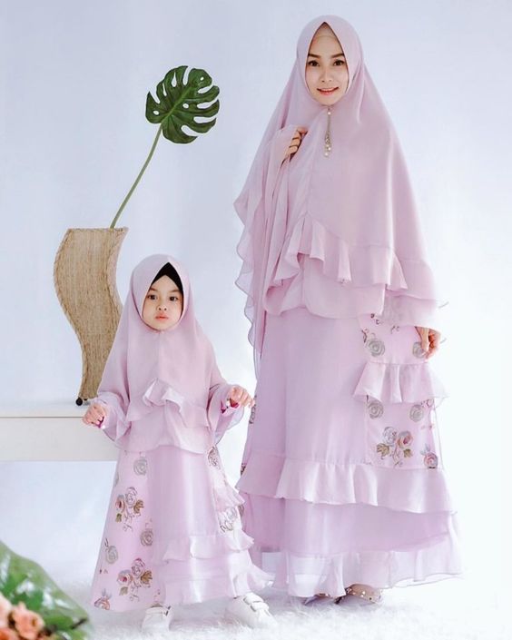 15 Model Baju Gamis Couple Ibu dan Anak Untuk Lebaran 2019 