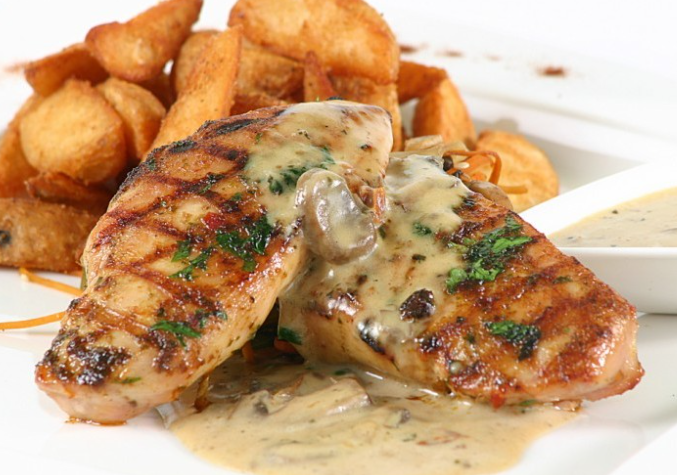 Creamy chicken steak