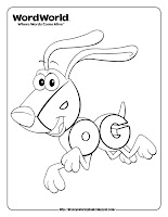word world dog coloring pages