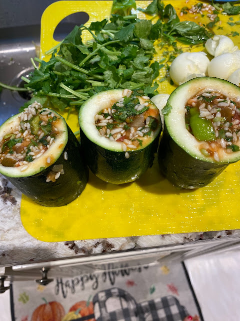 vegan stuffed squash, cilantro, GF