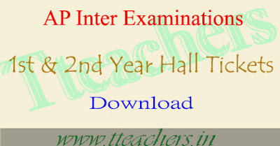 AP Intermediate hall tickets 2018 download 1st year 2nd year exam hall ticket