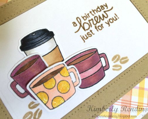 coffee card | coffee lovers blog hop | kimpletekreativity.blogspot.com | handmade card