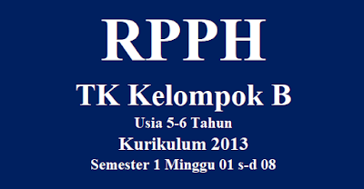 RPPH TK Kelompok B Usia 5-6 Tahun