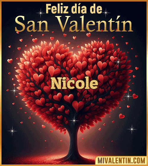 Gif feliz día de San Valentin Nicole