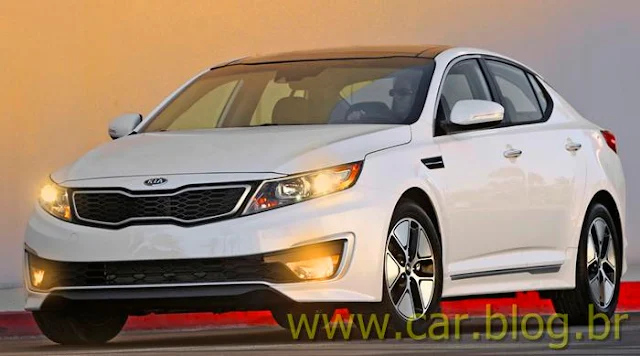 Novo Kia Optima 2012 - branco - hibrido