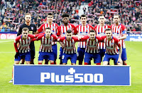 CLUB ATLÉTICO DE MADRID. Temporada 2018-19. Oblak, Rodri, Thomas, Savic, Kalinić, Godín. Griezmann, Arias, Ángel Correa, Koke y Saúl. CLUB ATLÉTICO DE MADRID 1 R. C. D. ESPANYOL DE BARCELONA 0. 22/12/2018. Campeonato de Liga de 1ª División, jornada 16. Estadio Wanda-Metropolitano, Madrid, España, 58.069 espectadores. GOLES: 1-0: 55’, Griezmann, de penalti.