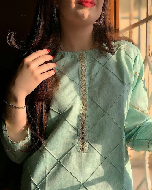 Simple and Stylish Plain Dress Ideas Pakistani