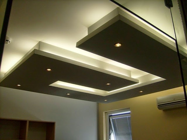 modern false ceiling Pop designs for living room, LED ceiling lights