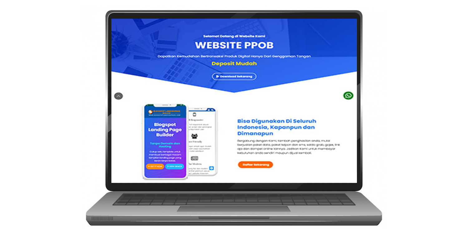 landing page blogspot