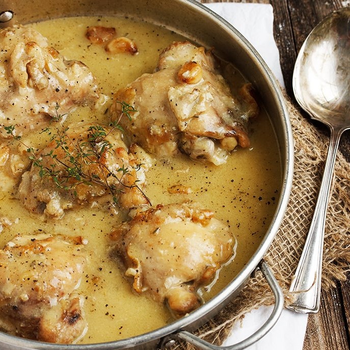 Rustic Chicken With Garlic Gravy #dinner #bestdinner