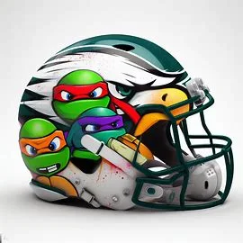 Philadelphia Eagles TMNT Concept Helmet