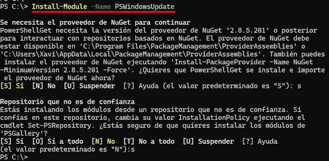 Windows: Desinstalar parche PowerShell
