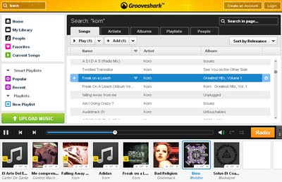 Escuchar Musica en Grooveshark