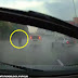 Kereta BMW dipandu laju, terbabas selepas lalu lopak air & langgar penunggang motosikal