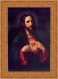 Famous Painting of Sacred Heart of Jesus Christ Wallpaper