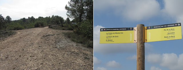 GR-92 - Santa Oliva a La Pobla de Montornès; GR-92, camí de La Pobla de Montornès a Lleida, pont que creua la línea ferroviària de Sant Vicenç de Calders a Lleida