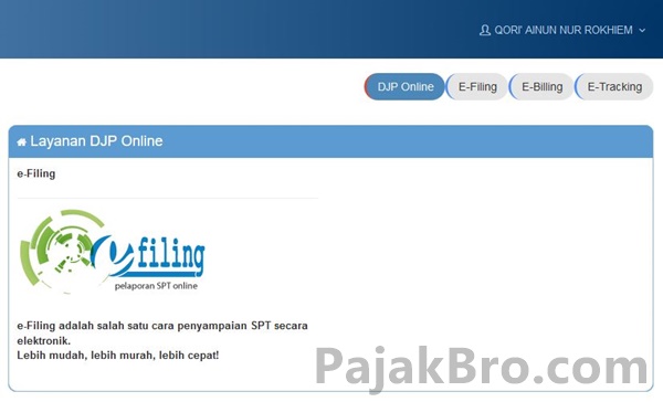 Cara Mengisi SPT Tahunan Online dengan Efiling DJP Online Update 2016