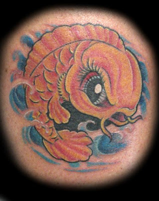 Koi Tattoo Cute gold koi fish tattoo
