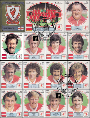 Liverpool 1981 1982 panini england football 82
