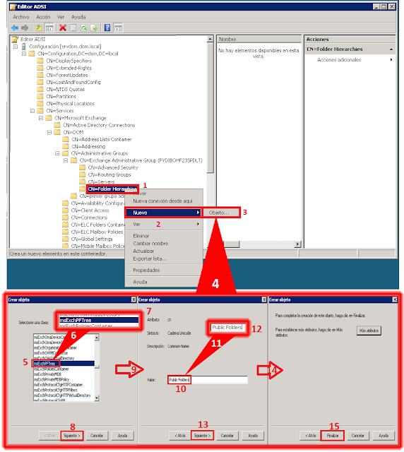 Crear contenedor Public Folders