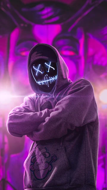 Hoodie Neon Guy Wallpaper