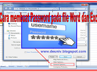 Cara Membuat Password Pada file Microsoft Excel dan Microsoft Word