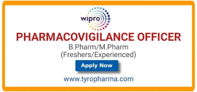 pharmacovigilance, wipro infotech, delhi, pharmacovigilance officer, b.pharm, m.pharm, pv job, fresher job