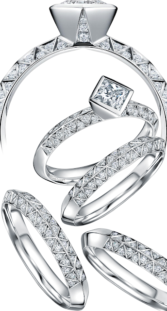 ♦Andrew Geoghegan Empress Eternity wedding diamond ring set #jewelry #brilliantluxury