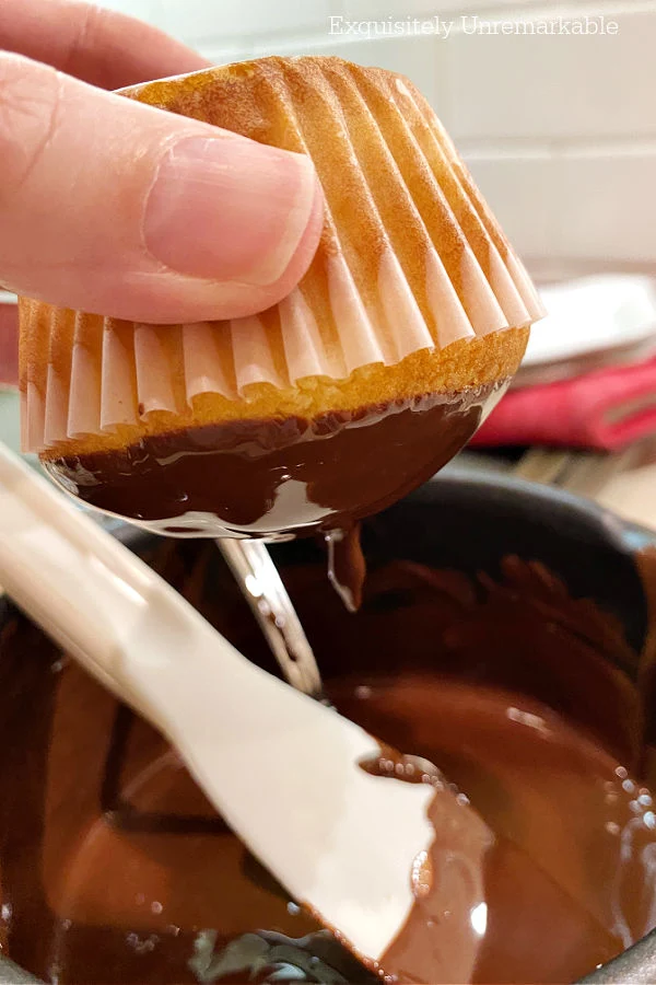 Chocolate Dipped Cupcake