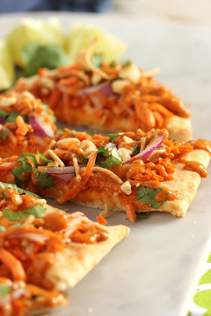 Sweet and Spicy Thai Salmon Flatbread