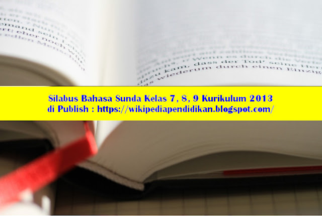 Silabus Bahasa Sunda Kelas 7, 8, 9 Kurikulum 2013